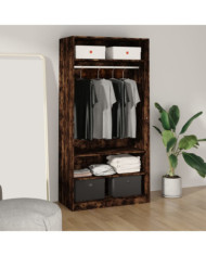 Garde-robe chêne fumé 100x50x200 cm bois d'ingénierie | Mobilier & Déco