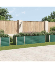 Lit surélevé de jardin Acier galvanisé 320x80x77 cm Vert | Mobilier & Déco