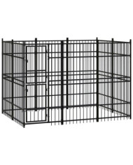 Chenil d'extérieur pour chiens Acier 5,53 m² | Mobilier & Déco