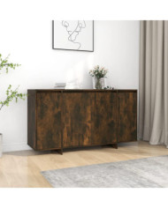 Buffet chêne fumé 135x41x75 cm bois d'ingénierie | Mobilier & Déco