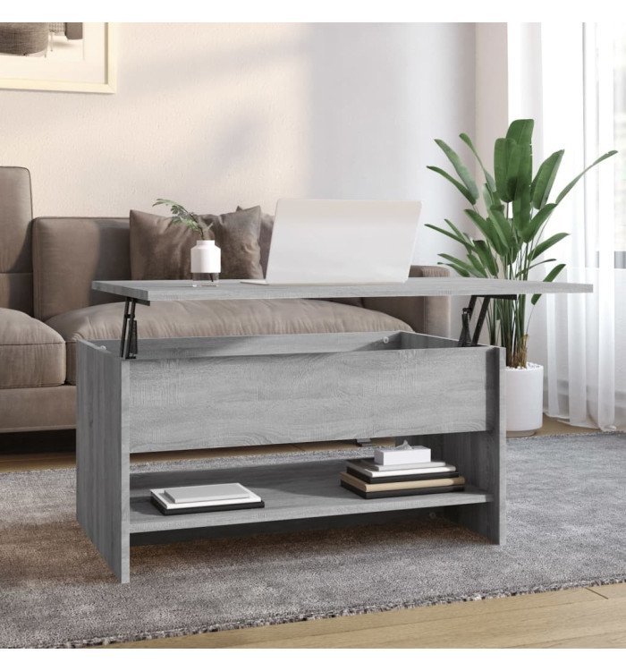 Table basse Sonoma gris 80x50x40 cm Bois d'ingénierie | Mobilier & Déco