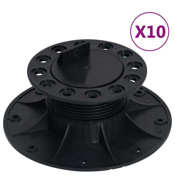 Pieds de terrasse réglables 10 pcs 60-88 mm | Mobilier & Déco