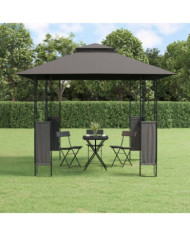 Belvédère avec toit anthracite 300x300x270 cm acier | Mobilier & Déco