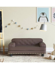 Canapé pour enfants marron 70x45x30 cm similicuir | Mobilier & Déco