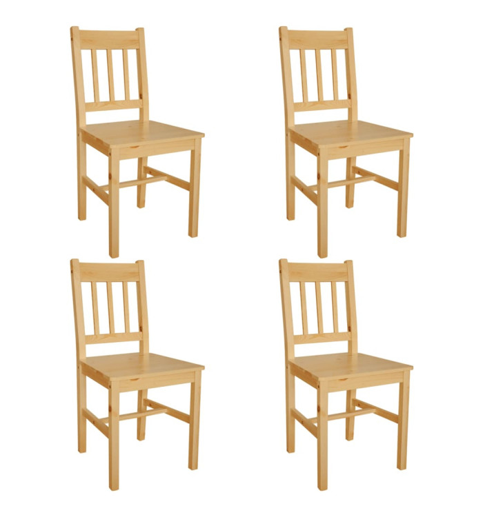 Chaises à manger lot de 4 bois de pin | Mobilier & Déco