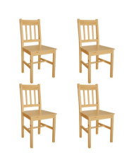 Chaises à manger lot de 4 bois de pin | Mobilier & Déco
