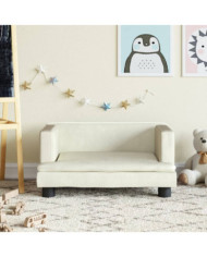 Canapé pour enfants crème 60x40x30 cm velours | Mobilier & Déco