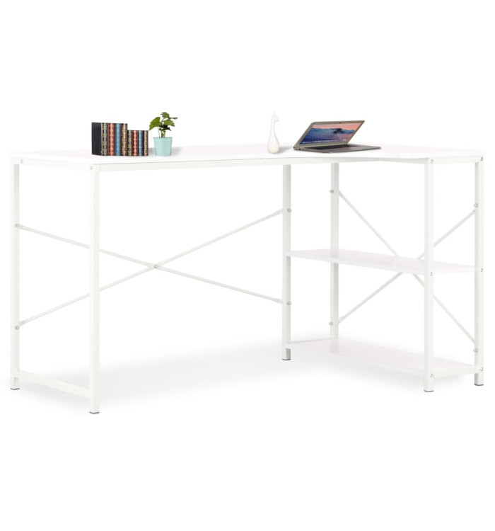 Bureau d'ordinateur Blanc 120x72x70 cm | Mobilier & Déco