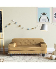 Canapé pour enfants marron 70x45x30 cm velours | Mobilier & Déco