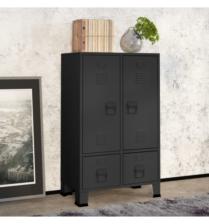 Garde-robe industrielle Anthracite 67x35x107 cm Acier | Mobilier & Déco