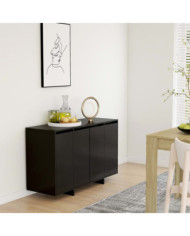 Buffet noir 120x41x75 cm bois d'ingénierie | Mobilier & Déco
