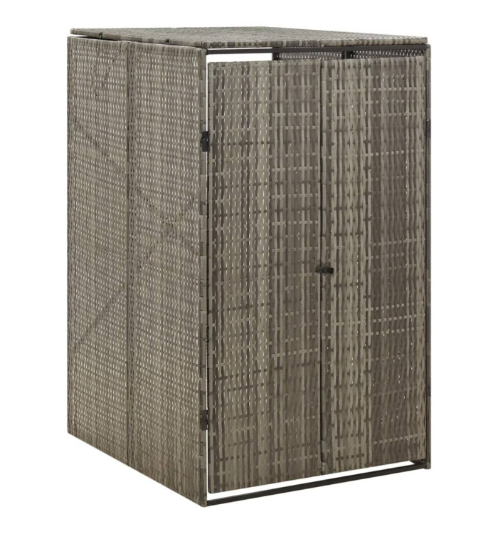 Abri pour poubelle Gris 70x80x117 cm Résine tressée | Mobilier & Déco