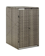 Abri pour poubelle Gris 70x80x117 cm Résine tressée | Mobilier & Déco