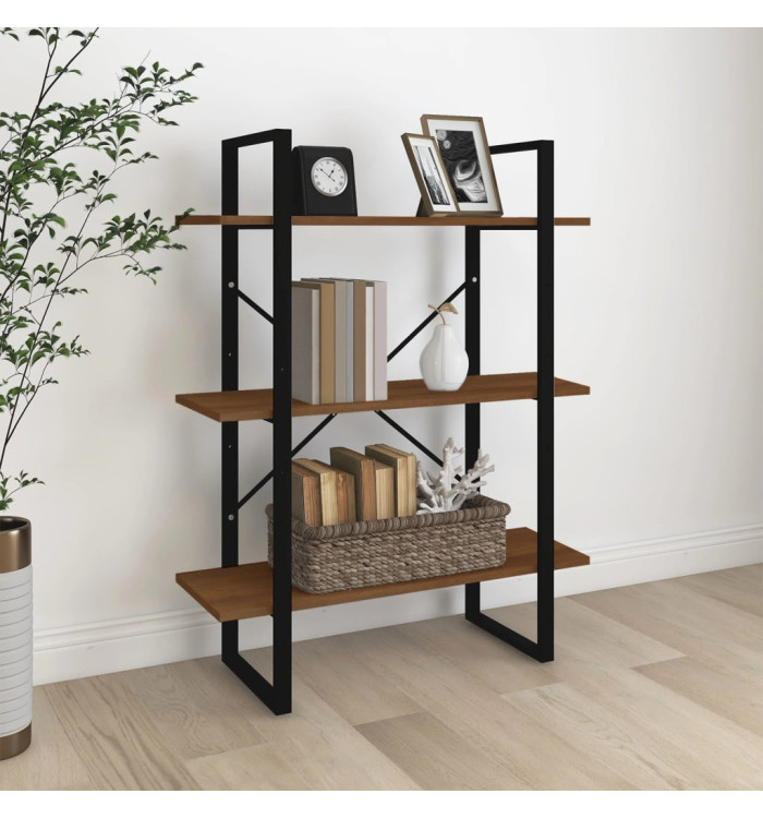 Bibliothèque Chêne marron 80x30x105 cm Bois d'ingénierie | Mobilier & Déco