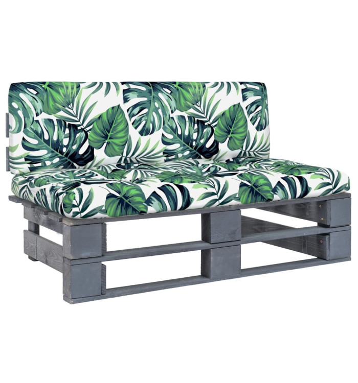 Canapé central palette de jardin Gris Bois de pin imprégné | Mobilier & Déco