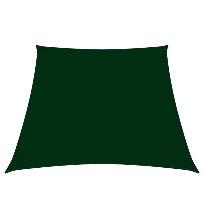 Voile de parasol Tissu Oxford trapèze 3/5x4 m Vert foncé | Mobilier & Déco