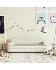 Canapé pour enfants crème 90x53x30 cm velours | Mobilier & Déco