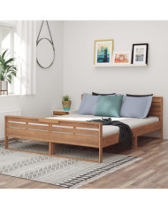 Cadre de lit Bois de teck massif 160x200 cm | Mobilier & Déco