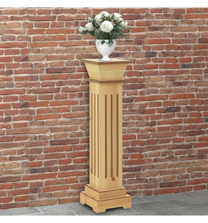 Support pilier carré à plantes Bois clair 17x17x66 cm MDF | Mobilier & Déco