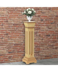 Support pilier carré à plantes Bois clair 17x17x66 cm MDF | Mobilier & Déco