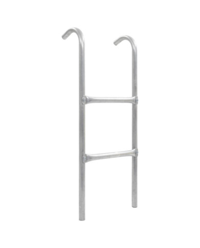 Échelle de trampoline à 2 marches Acier Argenté 72 cm | Mobilier & Déco