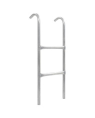 Échelle de trampoline à 2 marches Acier Argenté 72 cm | Mobilier & Déco