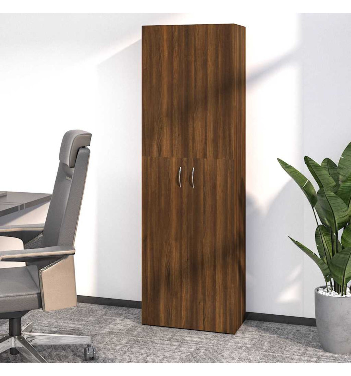 Armoire de bureau Chêne marron 60x32x190 cm Bois d'ingénierie | Mobilier & Déco