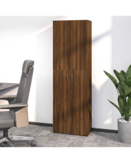 Armoire de bureau Chêne marron 60x32x190 cm Bois d'ingénierie | Mobilier & Déco