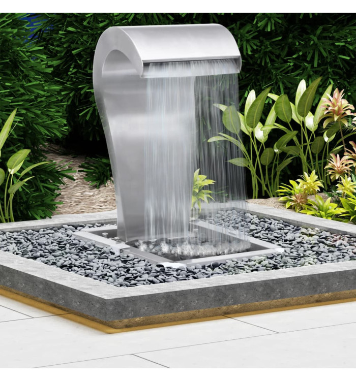 Cascade de jardin Argenté 52,4x34,2x82 cm Acier inoxydable | Mobilier & Déco