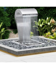 Cascade de jardin Argenté 52,4x34,2x82 cm Acier inoxydable | Mobilier & Déco