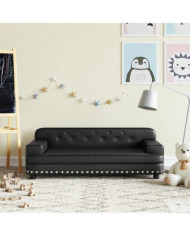 Canapé pour enfants noir 90x53x30 cm similicuir | Mobilier & Déco