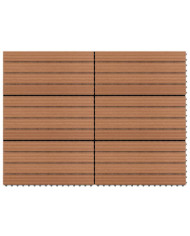 Dalles WPC 60x30 cm 6 pcs 1m² Marron | Mobilier & Déco
