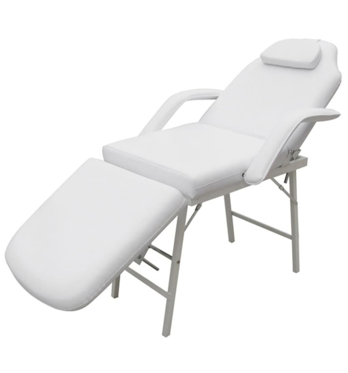 Fauteuil de massage pour traitement facial Simili-cuir Blanc | Mobilier & Déco