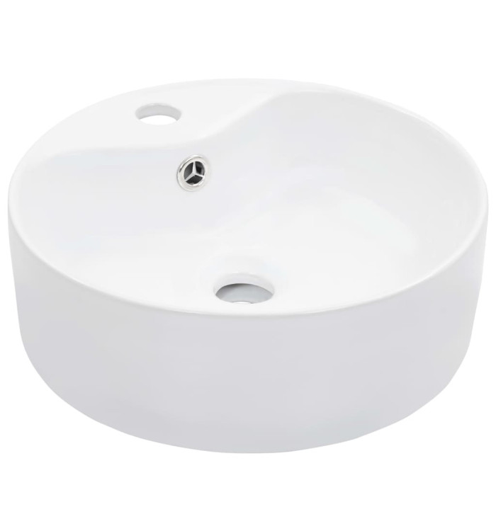Lavabo avec trop-plein 36x13 cm Céramique Blanc | Mobilier & Déco