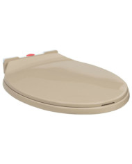 Siège de toilette à fermeture en douceur Beige Ovale | Mobilier & Déco