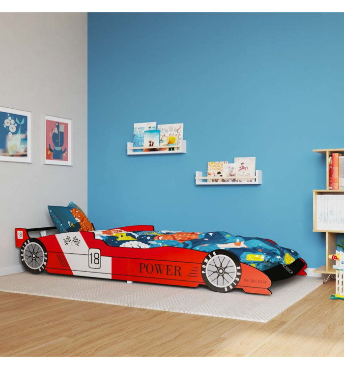 Lit voiture de course pour enfants 90 x 200 cm Rouge | Mobilier & Déco