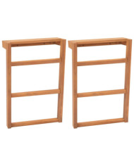 Porte-serviettes 2 pcs Bois de teck massif | Mobilier & Déco