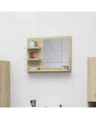 Miroir de salle de bain chêne sonoma bois d’ingénierie | Mobilier & Déco