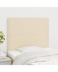 Têtes de lit 2 pcs Crème 100x5x78/88 cm Tissu | Mobilier & Déco