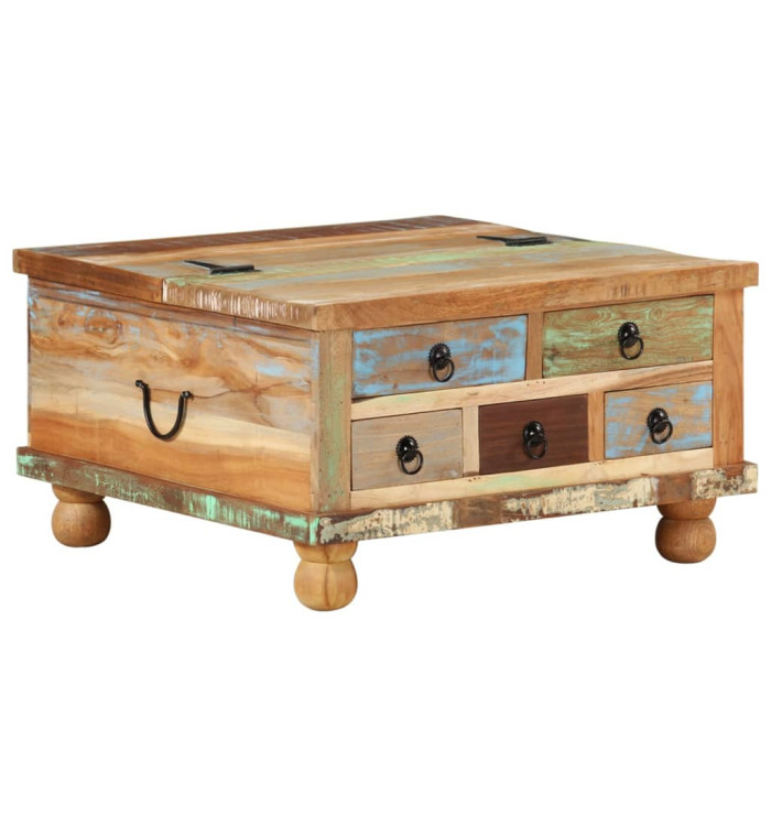 Table basse Bois de récupération 70 x 70 x 38 cm | Mobilier & Déco