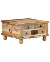 Table basse Bois de récupération 70 x 70 x 38 cm | Mobilier & Déco