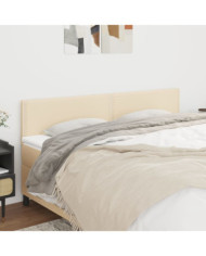 Têtes de lit 2 pcs Crème 100x5x78/88 cm Tissu | Mobilier & Déco
