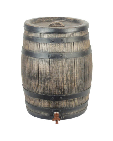 Nature Baril d'eau de pluie avec aspect de bois 120L 50,5x66 cm Marron | Mobilier & Déco