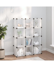 Cubes de rangement 12 pcs avec portes Transparent PP | Mobilier & Déco