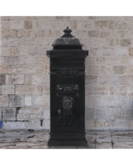 Boîte aux lettres à pilier Aluminium Vintage antirouille Noir | Mobilier & Déco