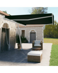 Auvent manuel rétractable sur pied 500x350 cm Anthracite | Mobilier & Déco