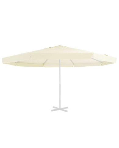 Tissu de remplacement pour parasol d'extérieur Sable 500 cm | Mobilier & Déco