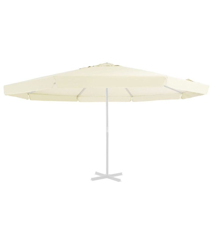 Tissu de remplacement pour parasol d'extérieur Sable 500 cm | Mobilier & Déco
