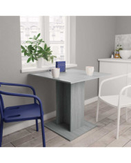 Table à dîner Sonoma gris 80x80x75 cm Bois d'ingénierie | Mobilier & Déco
