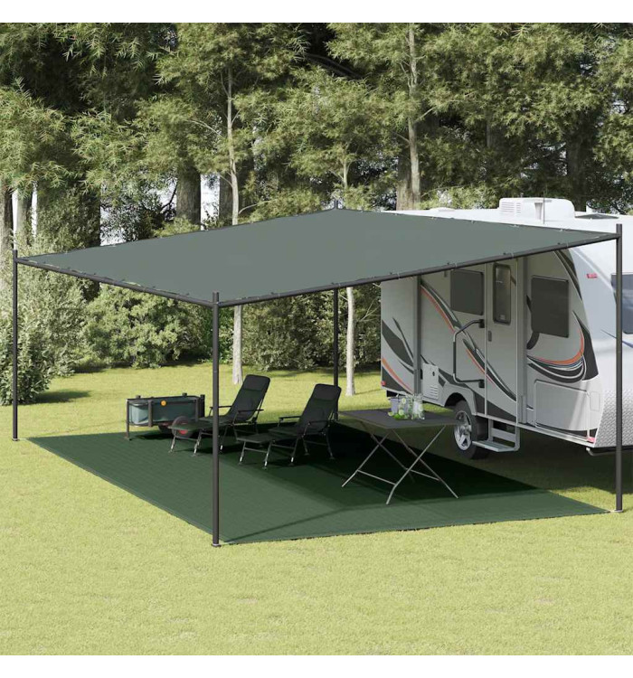 Tapis de tente 400x700 cm Vert foncé PEHD | Mobilier & Déco